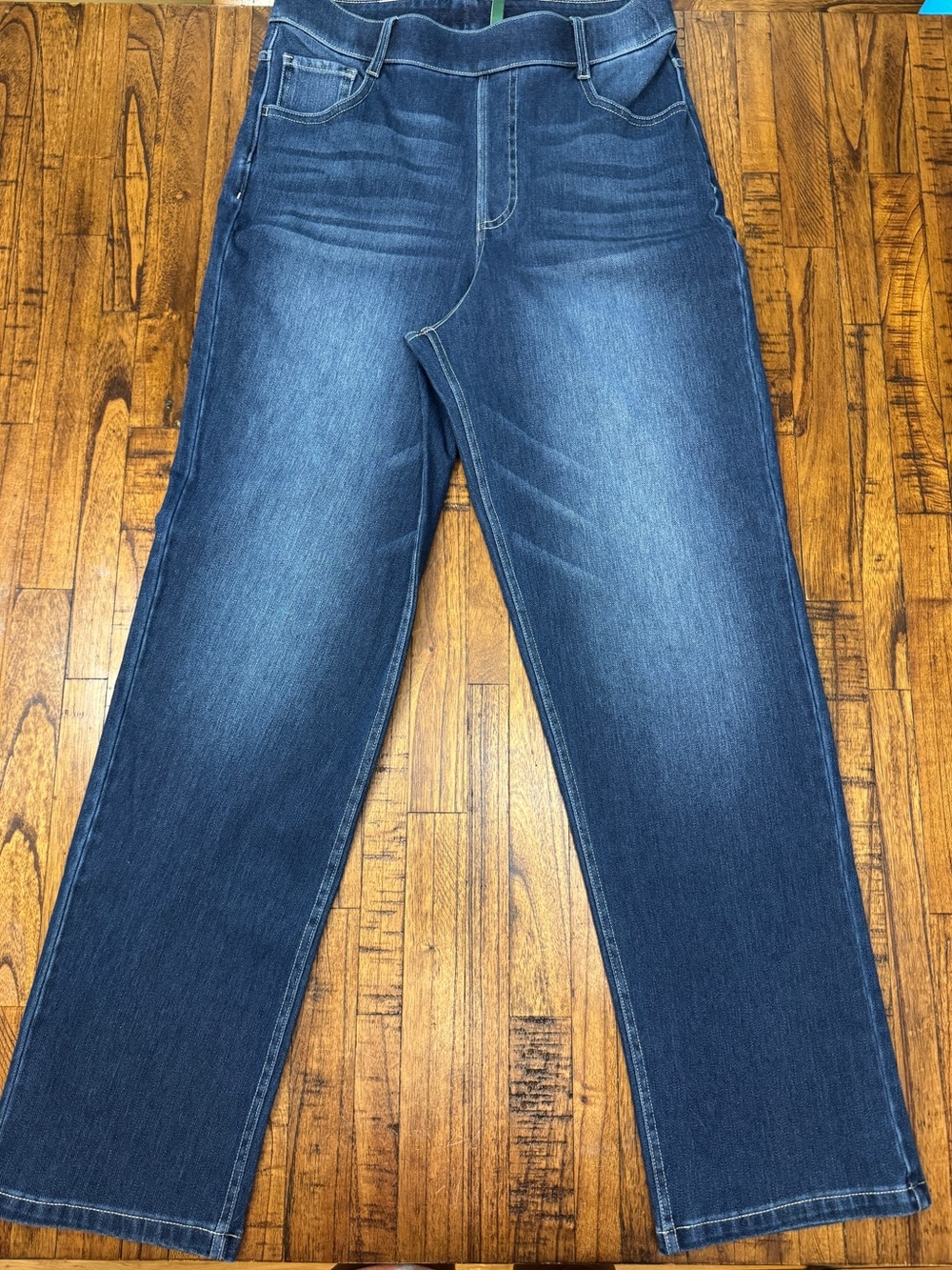 HALARA Flex Pull On Straight Leg Jeans Size Medium Petite